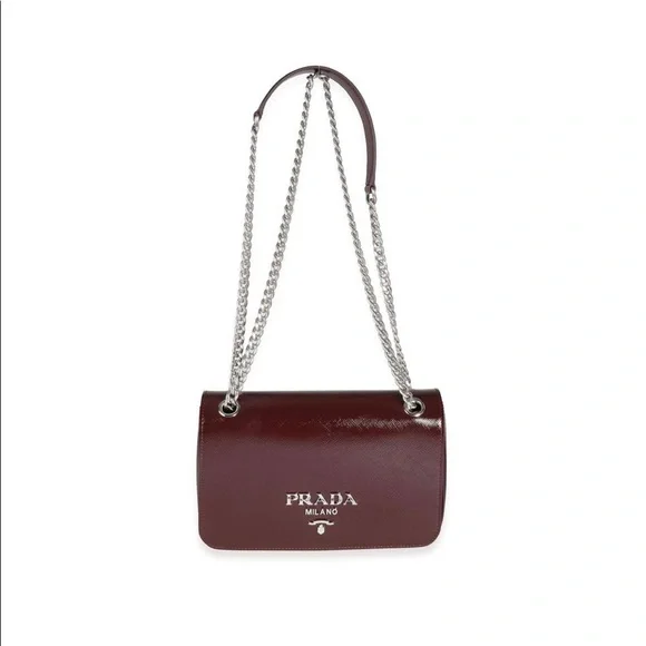 PRADA pattina in pelle saffiano vernice bag 318 - Picture 8 of 8
